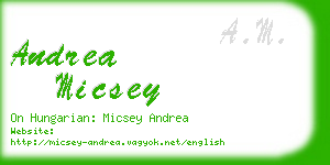 andrea micsey business card